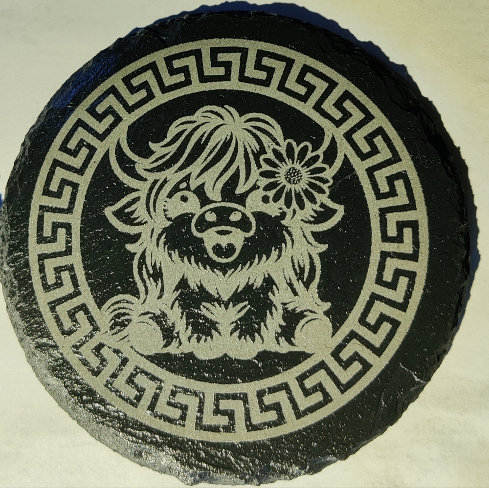 Highland cow county Coasters